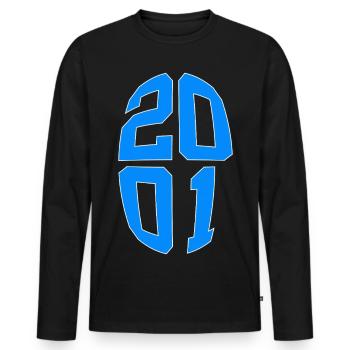 25 YEARS OLD 2001 25TH BIRTHDAY - Men's Premium Organic Long Sleeve Shirt - black - Front - Nico (187cm)