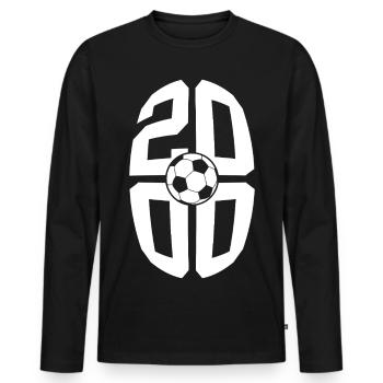 26 YEARS BORN 2000 FOOTBALL 26TH BIRTHDAY - Men's Premium Organic Long Sleeve Shirt - black - Front - Nico (187cm)