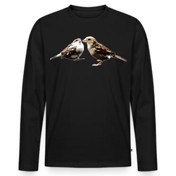 _Joerg_Langhans_2 - Männer Premium Bio Langarmshirt - Schwarz - Vorne - Nico (187cm)