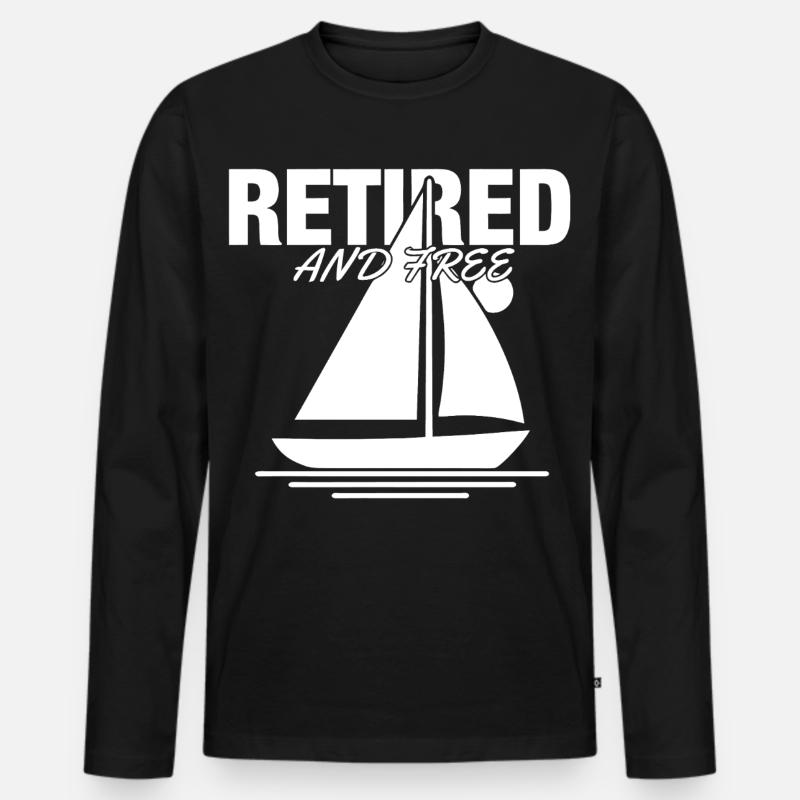 Endlich Rente Frei - Männer Premium Bio Langarmshirt - Schwarz