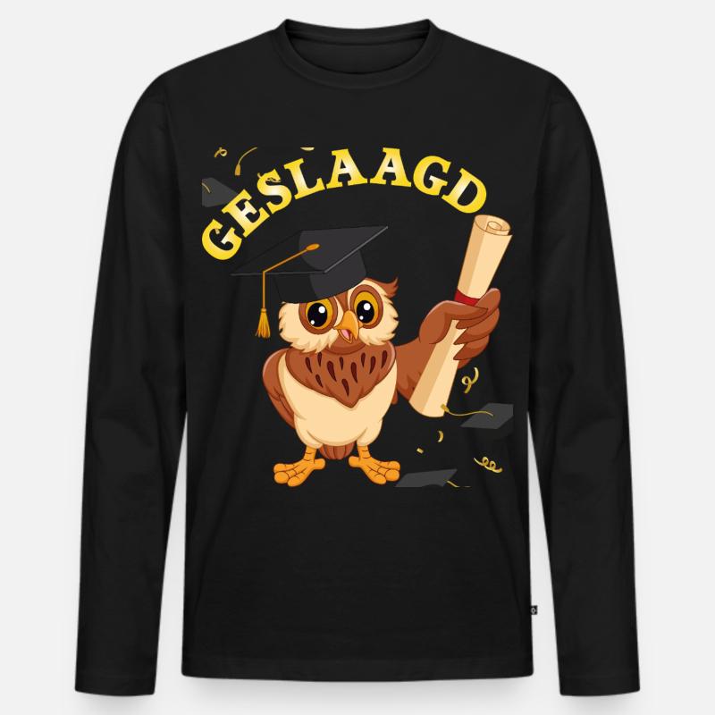 PassD - Männer Premium Bio Langarmshirt - Schwarz