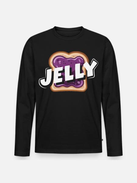 Peanut Butter & Jam Partner Look Design - Men's Premium Organic Long Sleeve Shirt - black