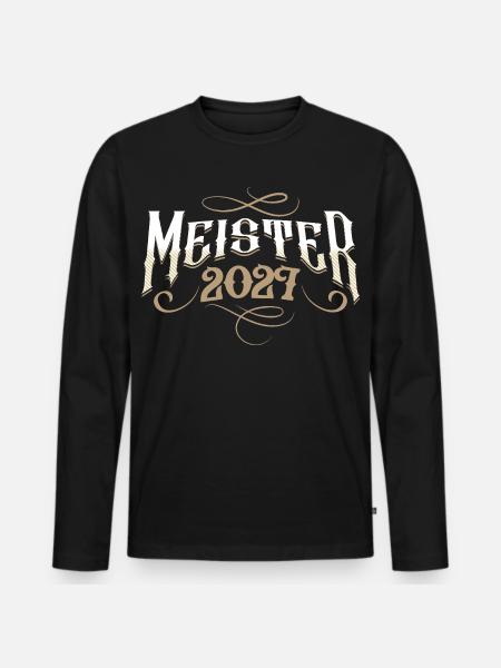 Champion 2027 - Men's Premium Organic Long Sleeve Shirt - black