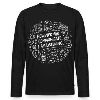 Kommunikations-Zuhörer-Psychologe Prof. Gift - Männer Premium Bio Langarmshirt - Schwarz - Vorne - Nico (187cm)