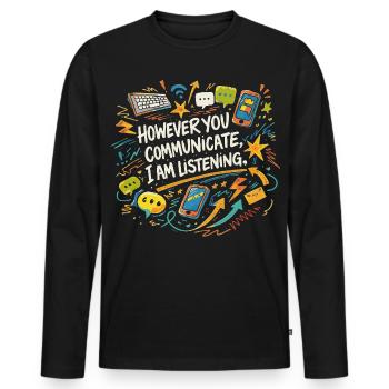 Kommunikations-Zuhörer-Psychologe Prof. Gift - Männer Premium Bio Langarmshirt - Schwarz - Vorne - Nico (187cm)