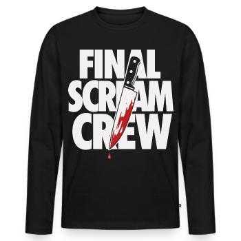 Final Scream Club Horror Design - Men's Premium Organic Long Sleeve Shirt - black - Front - Nico (187cm)