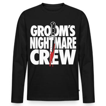 Groom's Nightmare Horror Crew Design - Men's Premium Organic Long Sleeve Shirt - black - Front - Nico (187cm)