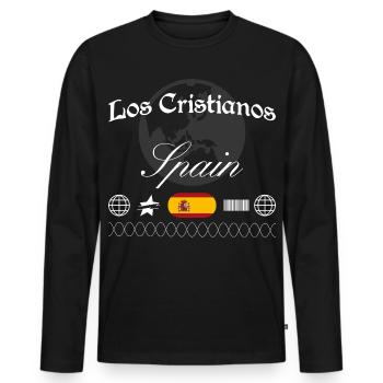 Los Cristianos Spanien Streetwear Reise Souvenir - Männer Premium Bio Langarmshirt - Schwarz - Vorne - Nico (187cm)