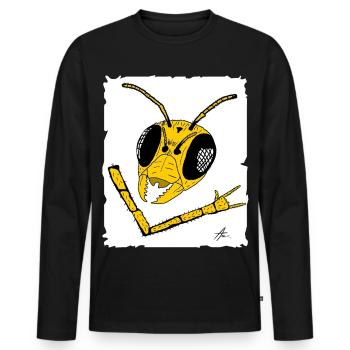 Graphique de streetwear Wasp - T-shirt manches longues Premium bio Homme - noir - Devant - Nico (187cm)