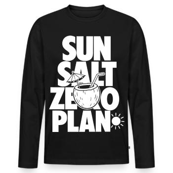 Plan zéro Sun Salt Conception Tropicale - T-shirt manches longues Premium bio Homme - noir - Devant - Nico (187cm)