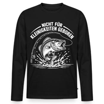 Angeln Humor - Männer Premium Bio Langarmshirt - Schwarz - Vorne - Nico (187cm)