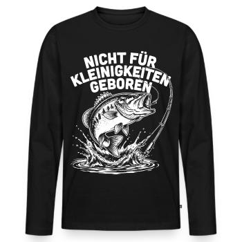 Raubfisch Angeln - Männer Premium Bio Langarmshirt - Schwarz - Vorne - Nico (187cm)