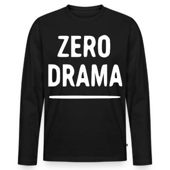 T-shirt de faute de frappe Zero Drama - T-shirt manches longues Premium bio Homme - noir - Devant - Nico (187cm)