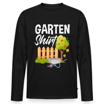 Garten Gärtner Pflanzen - Männer Premium Bio Langarmshirt - Schwarz - Vorne - Nico (187cm)