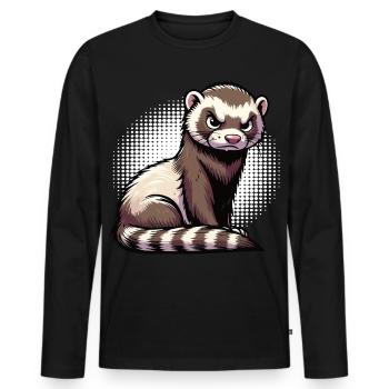 ferret ferret holder ferret owner - Men's Premium Organic Long Sleeve Shirt - black - Front - Nico (187cm)