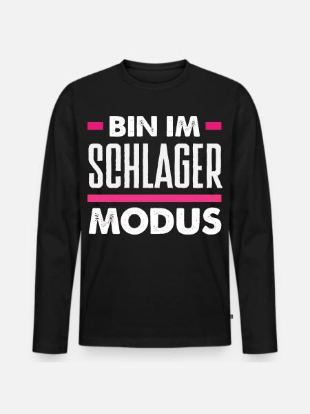 I'm in Schlager Mode Party Festival Concert - Men's Premium Organic Long Sleeve Shirt - black