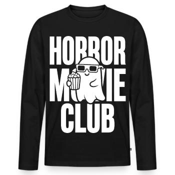 Club de films d’horreur Fantôme - T-shirt manches longues Premium bio Homme - noir - Devant - Nico (187cm)