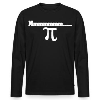 Esthétique de Pi dans le style mathématique Cake sarcastique - T-shirt manches longues Premium bio Homme - noir - Devant - Nico (187cm)