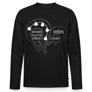 Beauté Blanche Vénéneuse - Millésime du Muguet-de-Vallée - T-shirt manches longues Premium bio Homme - noir - Devant - Nico (187cm)