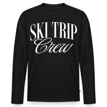 Séjour au ski - T-shirt manches longues Premium bio Homme - noir - Devant - Nico (187cm)