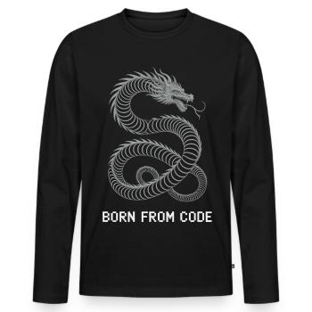 Programmers – Coding Developers & Computer Scientists - Men's Premium Organic Long Sleeve Shirt - black - Front - Nico (187cm)