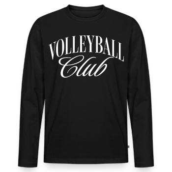 Volleyball Club - Men's Premium Organic Long Sleeve Shirt - black - Front - Nico (187cm)