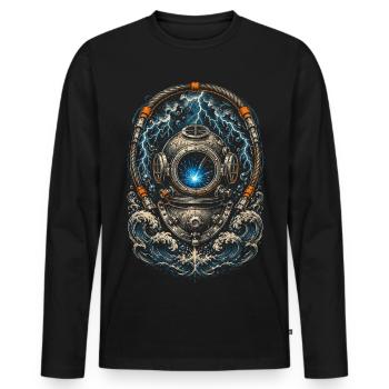 Soudeur sous-marin Soudeur sous-marin - T-shirt manches longues Premium bio Homme - noir - Devant - Nico (187cm)