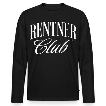 Pensioners Club - Men's Premium Organic Long Sleeve Shirt - black - Front - Nico (187cm)