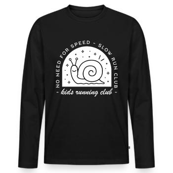 Kids run club children running group - Men's Premium Organic Long Sleeve Shirt - black - Front - Nico (187cm)