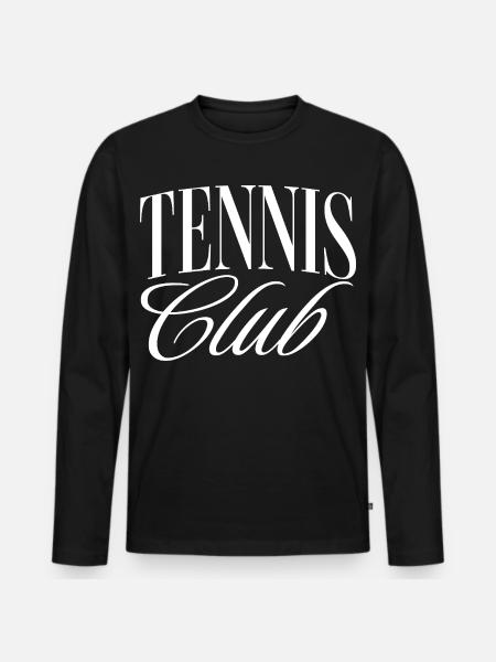 Tennis Club - Men's Premium Organic Long Sleeve Shirt - black