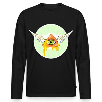 Heiliger Nacho - Männer Premium Bio Langarmshirt - Schwarz - Vorne - Nico (187cm)