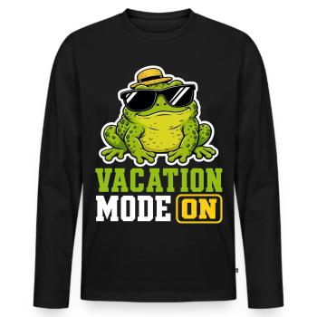 Mode vacances sur Frog qui dit T-shirt drôle - T-shirt manches longues Premium bio Homme - noir - Devant - Nico (187cm)