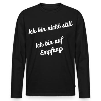 Heimatliebe Nord - Männer Premium Bio Langarmshirt - Schwarz - Vorne - Nico (187cm)