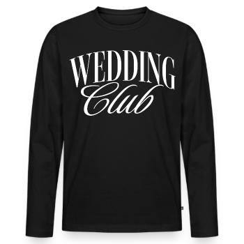 Wedding Club - Männer Premium Bio Langarmshirt - Schwarz - Vorne - Nico (187cm)
