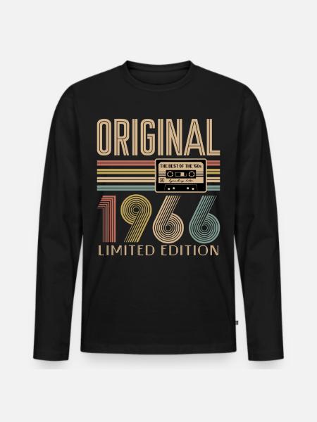60-års fødselsdag, 60 år - Premium økologisk langærmet T-shirt til mænd - sort