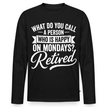 Retirement Plan Guitar - Männer Premium Bio Langarmshirt - Schwarz - Vorne - Nico (187cm)