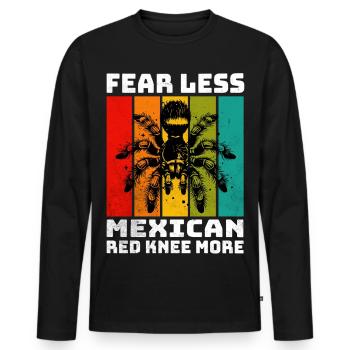 Rotknie Vogelspinne - Männer Premium Bio Langarmshirt - Schwarz - Vorne - Nico (187cm)