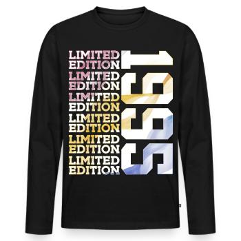 LIMITED EDITION 1995 - 31 JAHRE - 31. GEBURTSTAG - Männer Premium Bio Langarmshirt - Schwarz - Vorne - Nico (187cm)