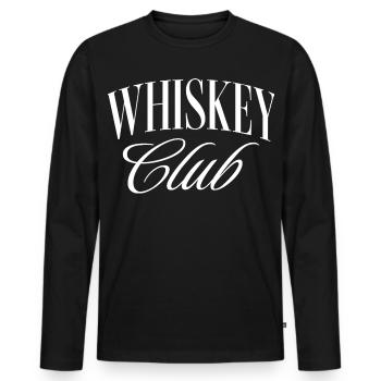 Whiskey Club - Männer Premium Bio Langarmshirt - Schwarz - Vorne - Nico (187cm)