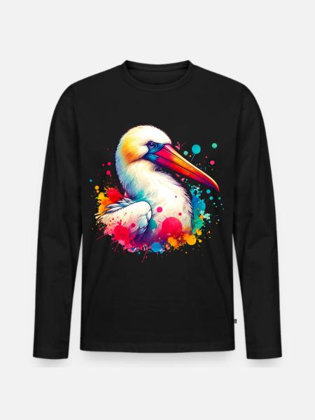 Nazca boobies motif - Men's Premium Organic Long Sleeve Shirt - black