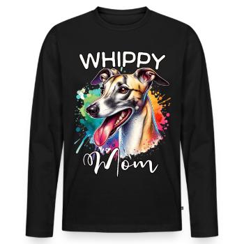 Windhund Mama - Männer Premium Bio Langarmshirt - Schwarz - Vorne - Nico (187cm)