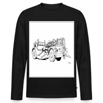 engin de chantier - T-shirt manches longues Premium bio Homme - noir - Devant - Nico (187cm)