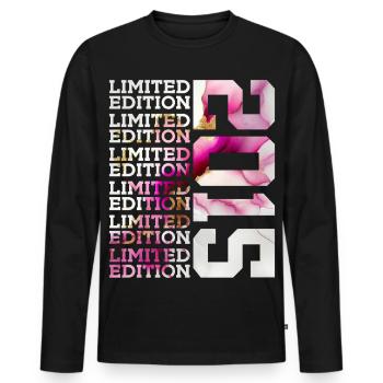 ÉDITION LIMITÉE 2015 - 11 ANS - 11E ANNIVERSAIRE - T-shirt manches longues Premium bio Homme - noir - Devant - Nico (187cm)