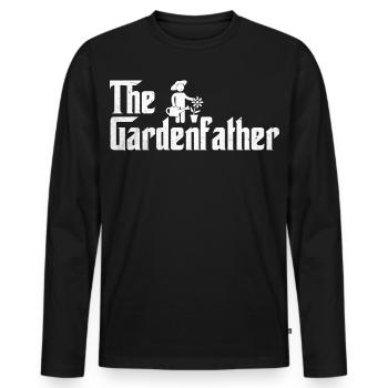 Le Jardin Gardenfather Garden Godfather Humour Fun Design - T-shirt manches longues Premium bio Homme - noir - Devant - Nico (187cm)