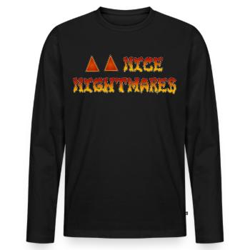 Nice Nightmares Halloween Eyes - Men's Premium Organic Long Sleeve Shirt - black - Front - Nico (187cm)