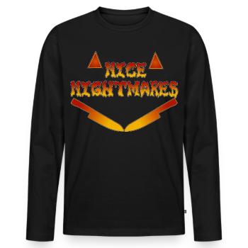 NICE NIGHTMARES Halloween Smile - Men's Premium Organic Long Sleeve Shirt - black - Front - Nico (187cm)