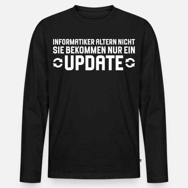 Computer scientists age, not programmers - Men's Premium Organic Long Sleeve Shirt - black