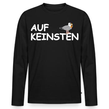Sur aucune mouette - T-shirt manches longues Premium bio Homme - noir - Devant - Nico (187cm)