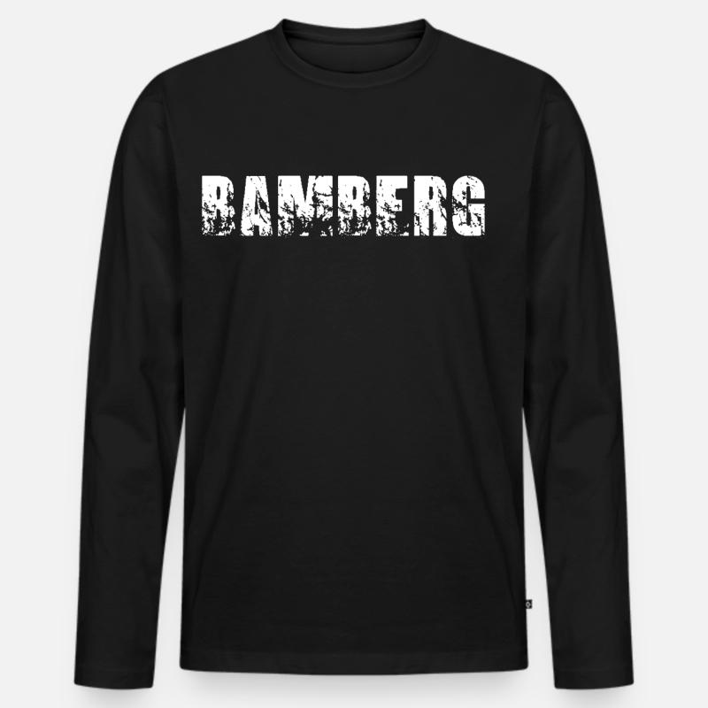 Bamberg - Männer Premium Bio Langarmshirt - Schwarz