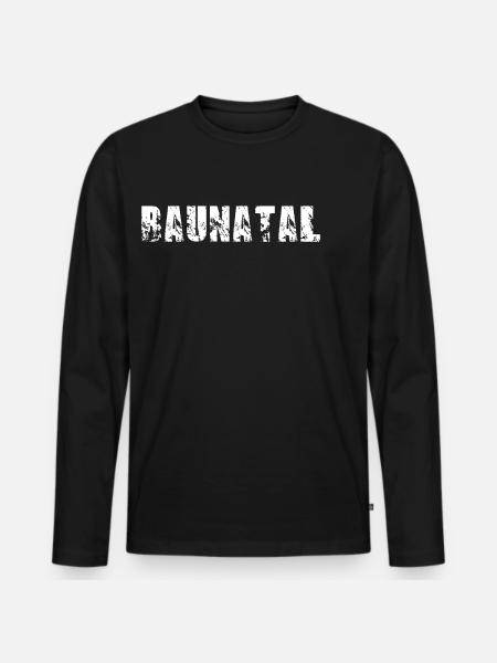 Baunatal - Männer Premium Bio Langarmshirt - Schwarz